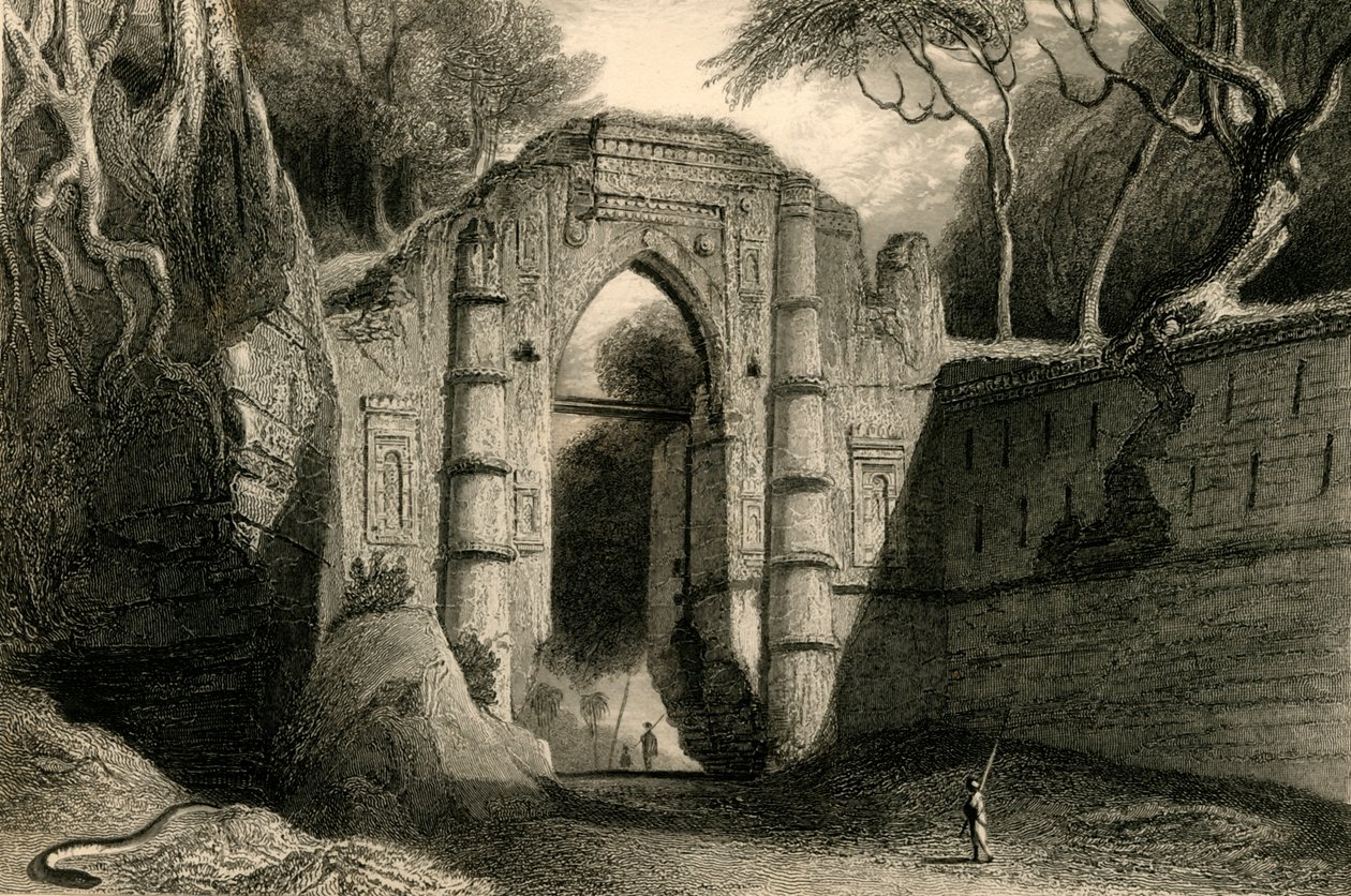 Kutnallewen portti, Gour, 1835. tekijältä William Daniell