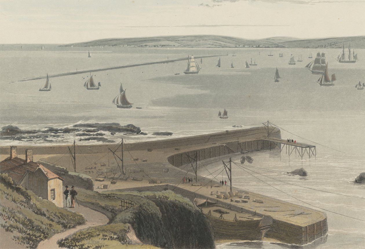 Laituri Straddon Pointissa lähellä Plymouthia tekijältä William Daniell