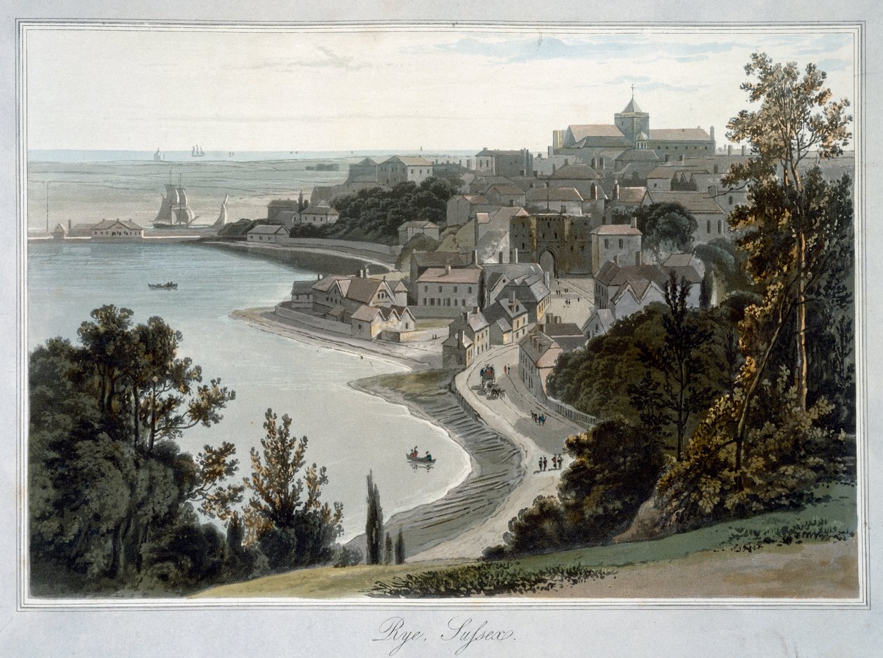 "Rye, Sussex", 1823 tekijältä William Daniell