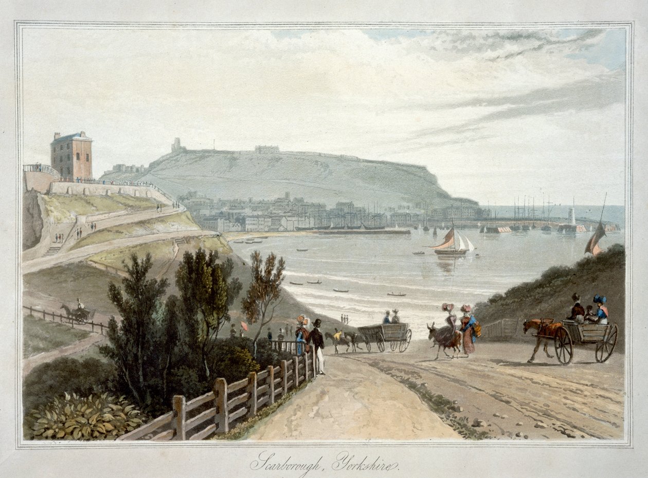 "Scarborough, Yorkshire", 1822 tekijältä William Daniell