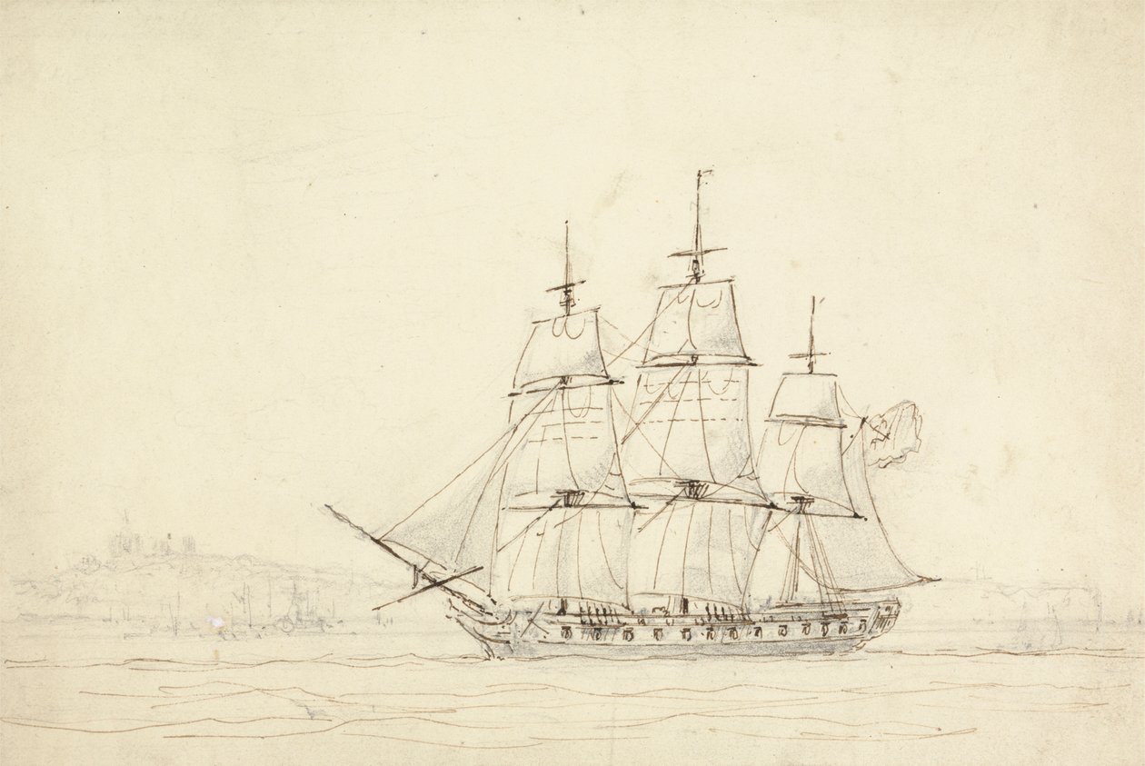 Kolmimastoinen laiva tekijältä William Daniell
