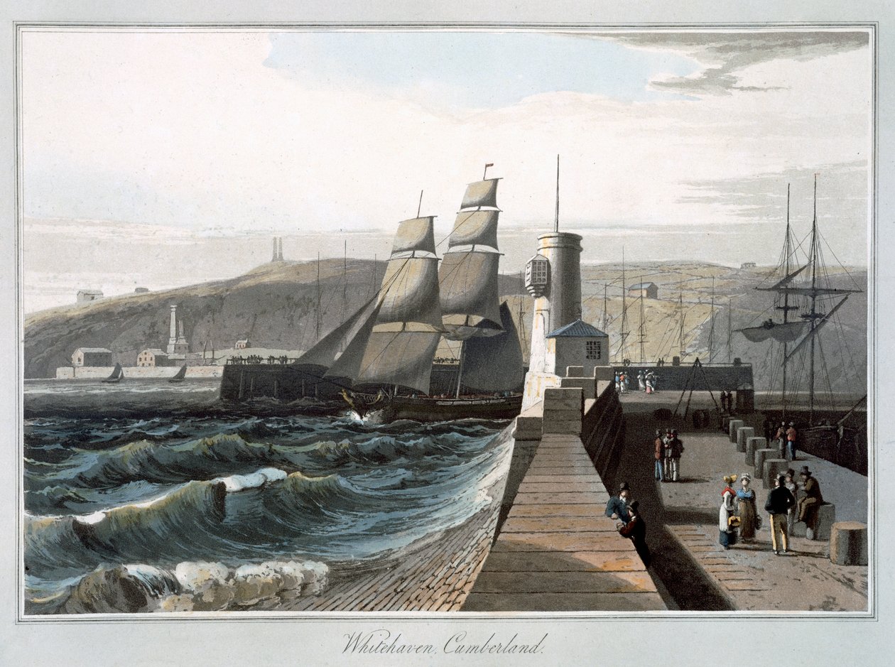 Whitehaven, Cumberland, 1814-1825 tekijältä William Daniell