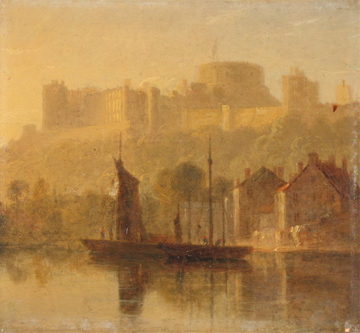 Windsorin linna Thamesista tekijältä William Daniell