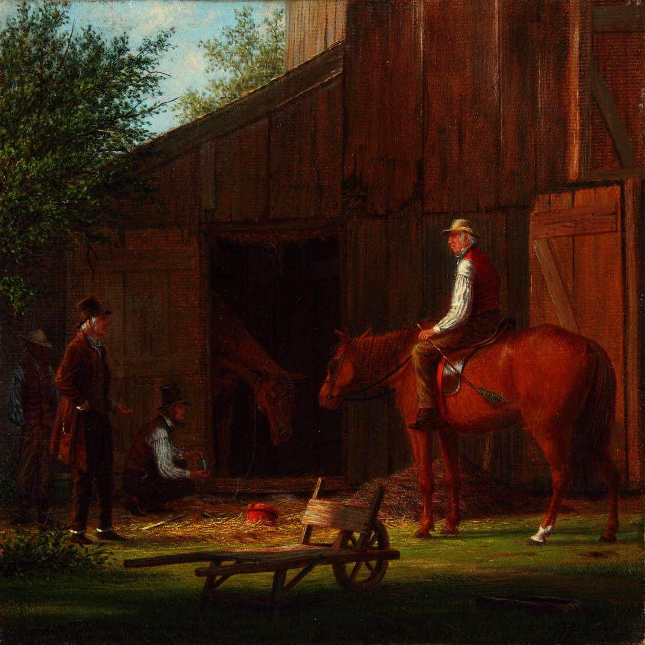 Sairas hevonen 1869 (Öljy kankaalle) tekijältä William Davis