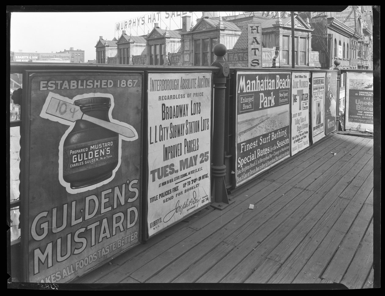 Myrtle Avenue Elevated -juliste, 25. toukokuuta 1920 tekijältä William Davis Hassler