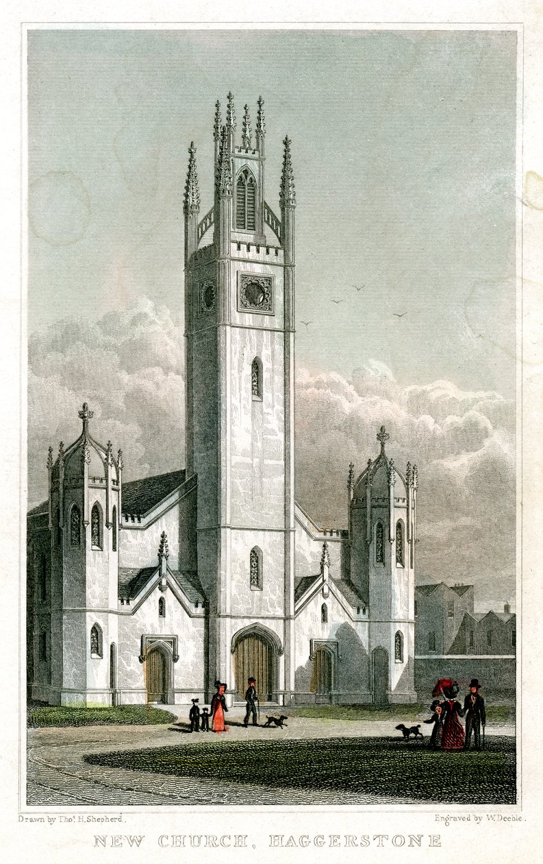 New Church, Haggerston, Hackney, Lontoo, 1827. tekijältä William Deeble