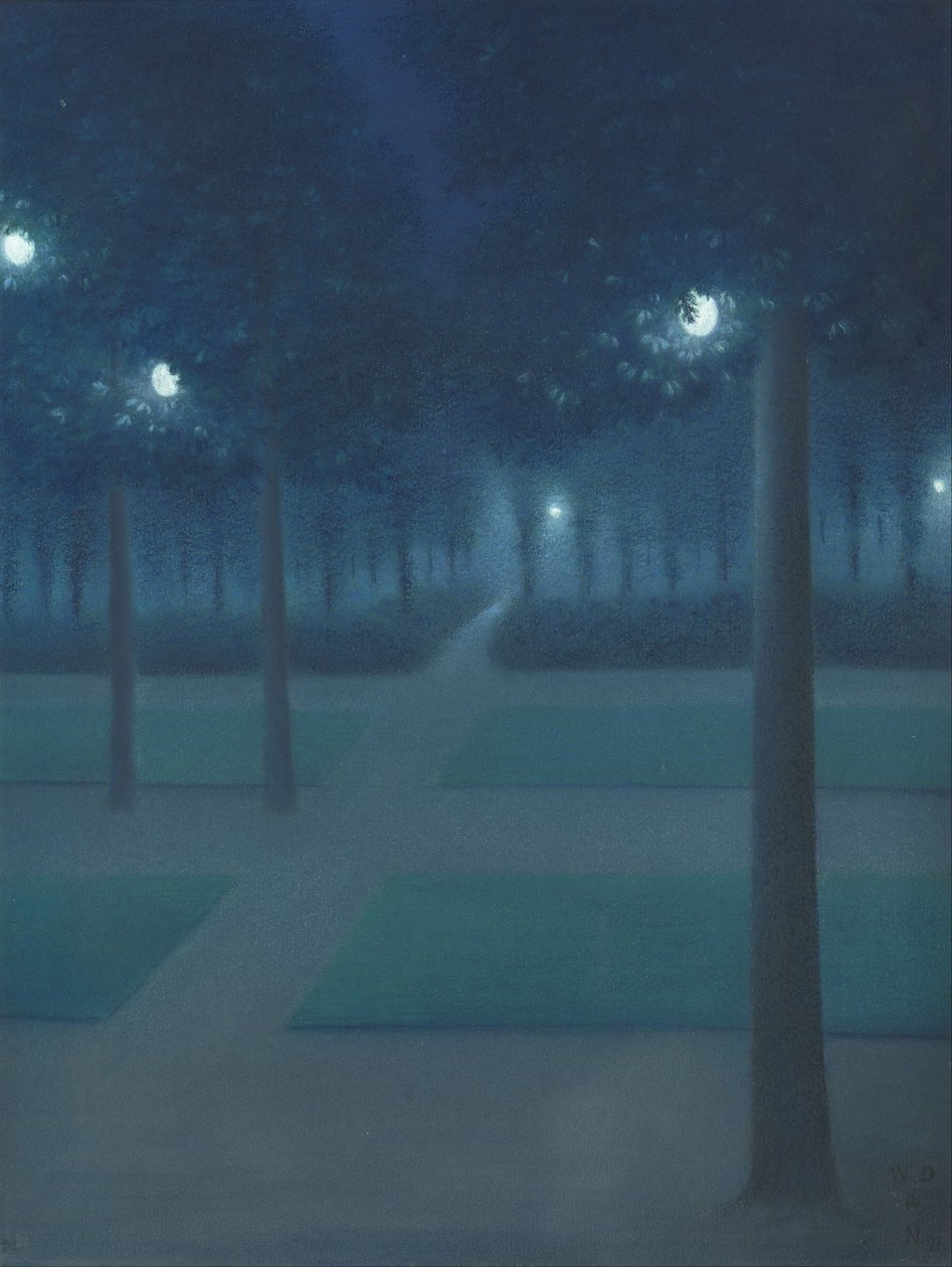 Nocturne Parc Royalissa, Brysselissä tekijältä William Degouve de Nuncques