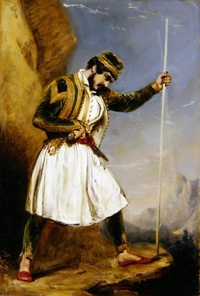 Evzone (öljy paperille) tekijältä William Derby