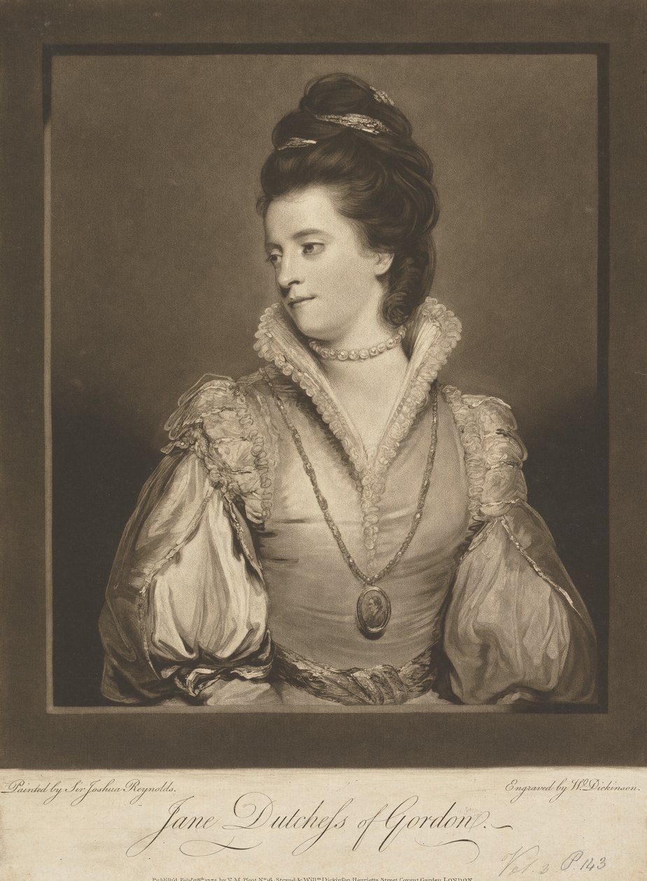 Jane Gordon (os Maxwell), Gordonin herttuatar tekijältä William Dickinson