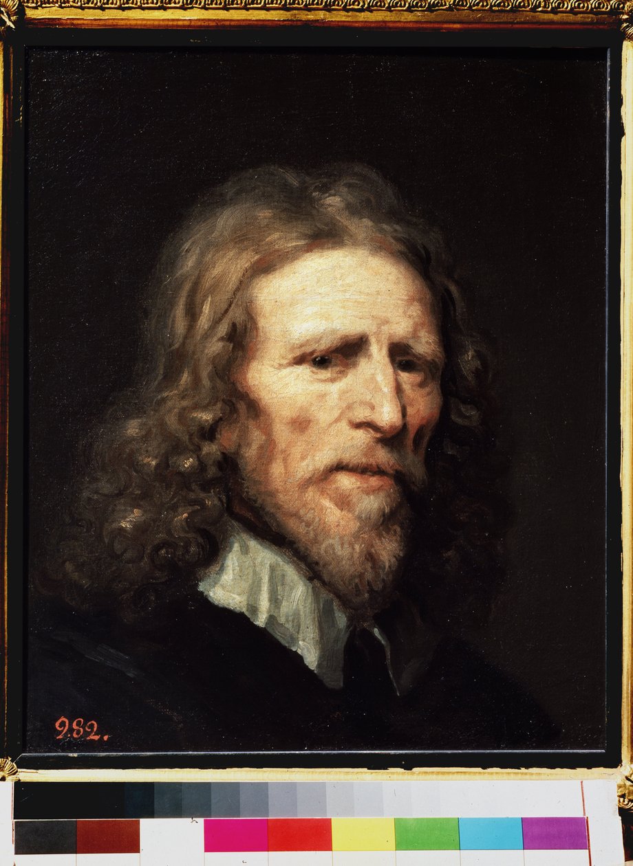 ""Abraham van der Doortin muotokuva (noin 1575/1580 -1640), hollantilainen taiteilija"" William Dobsonin (noin 1610-1646) maalaus ennen vuotta 1640 Mitat 45x38 cm Pietari, Eremitaašimuseo tekijältä William Dobson