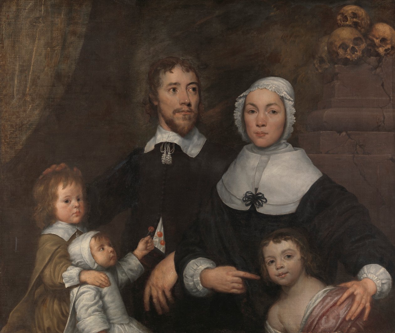 Perheen muotokuva, luultavasti Richard Streatfeildin muotokuva tekijältä William Dobson
