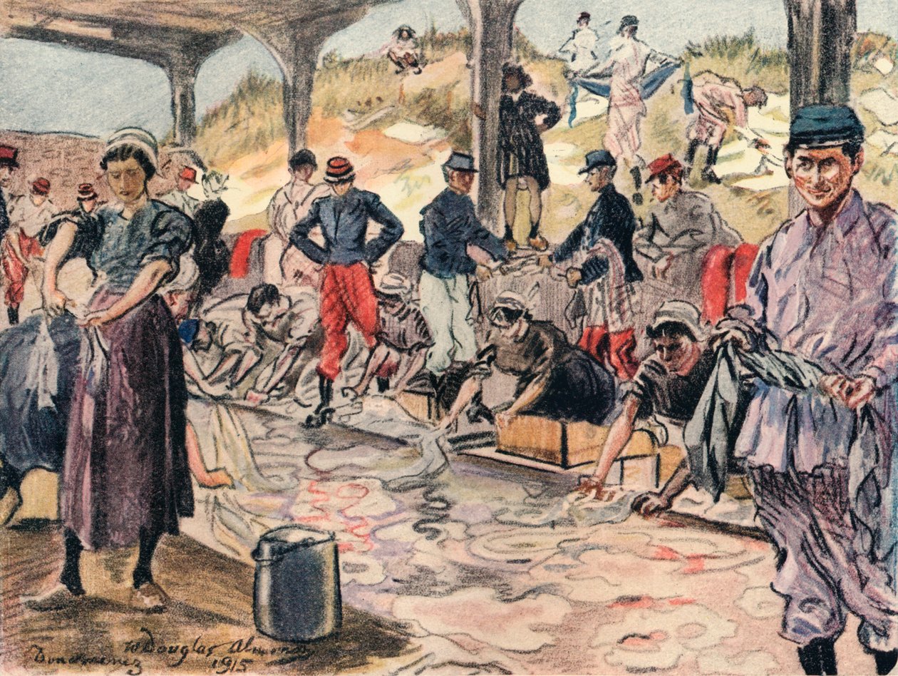 Pesu sotilaille, Douarnenez, 1915 tekijältä William Douglas Almond