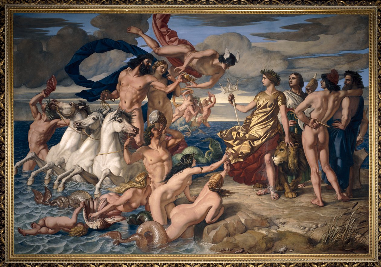 Neptunus luovuttaa Empire of the Seasin Britannialle, 1847. tekijältä William Dyce
