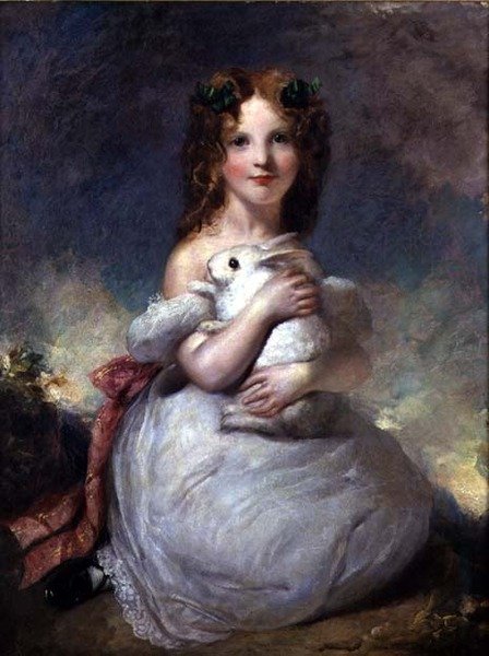 Muotokuva Dora Louisa Grantista pitelemässä kania tekijältä William Dyce
