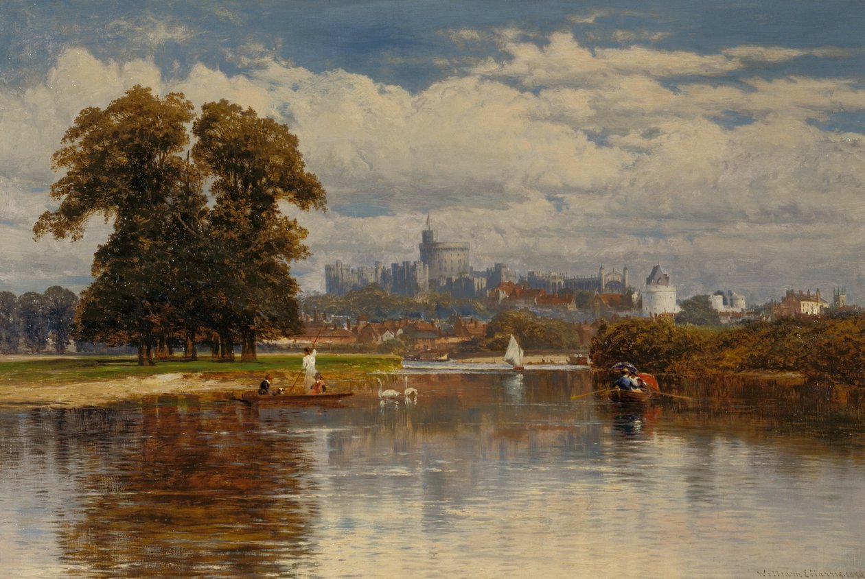 Näkymä Windsoriin Thamesilta tekijältä William E. Harris