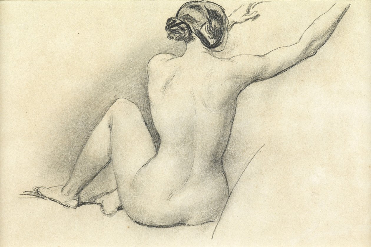 Istuva alasti (kynä paperille) tekijältä William Edward Frost