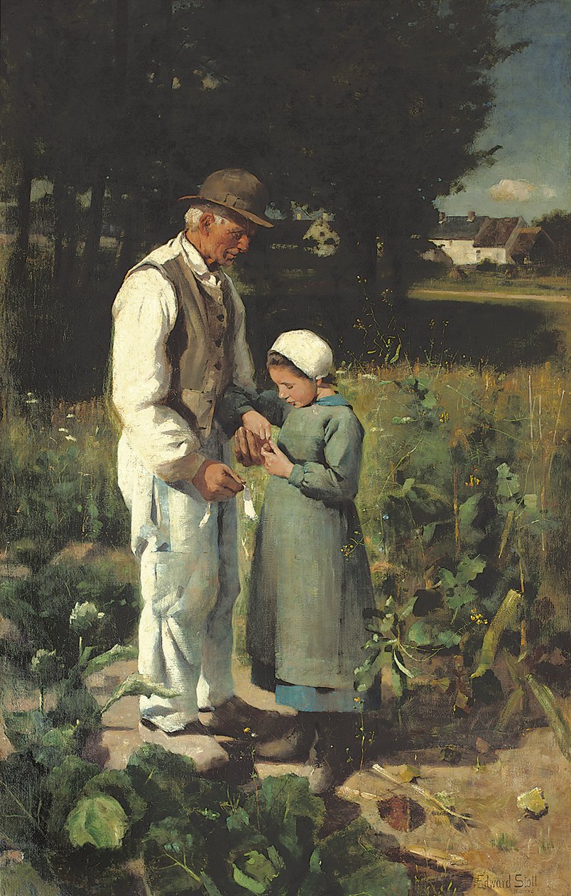 Pelloilla, Auvers sur Oise, 1882 tekijältä William Edward Stott