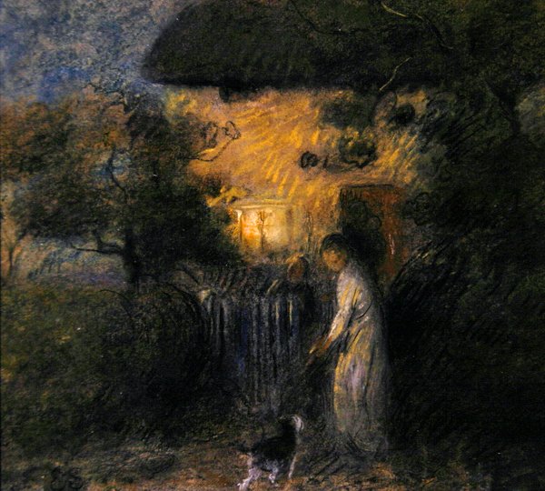 Kulkukissa, n. 1890 (pastelli paperille) tekijältä William Edward Stott