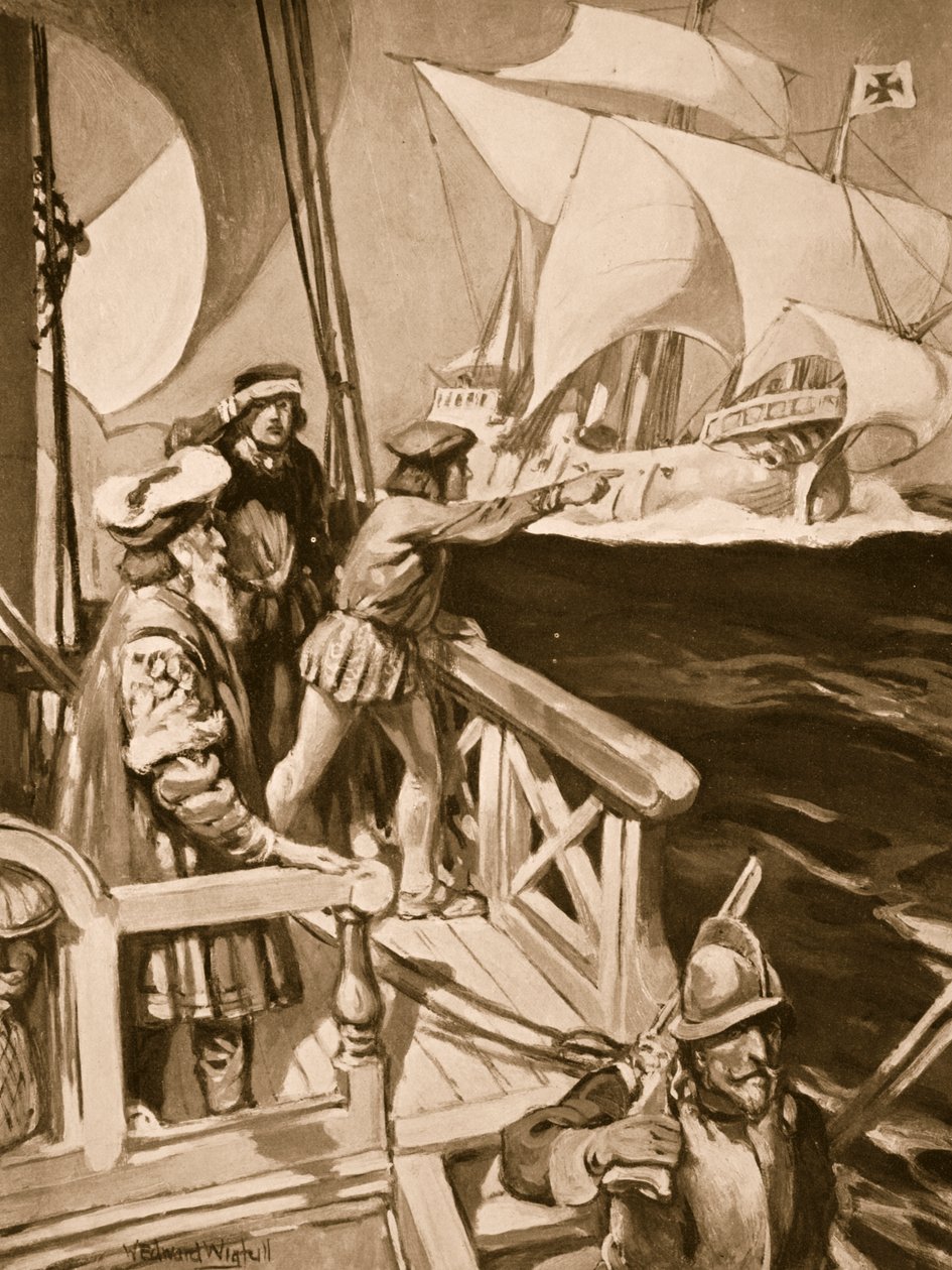 Vasco Da Gama kiertää Hyväntoivonniemen tekijältä William Edward Wigfull
