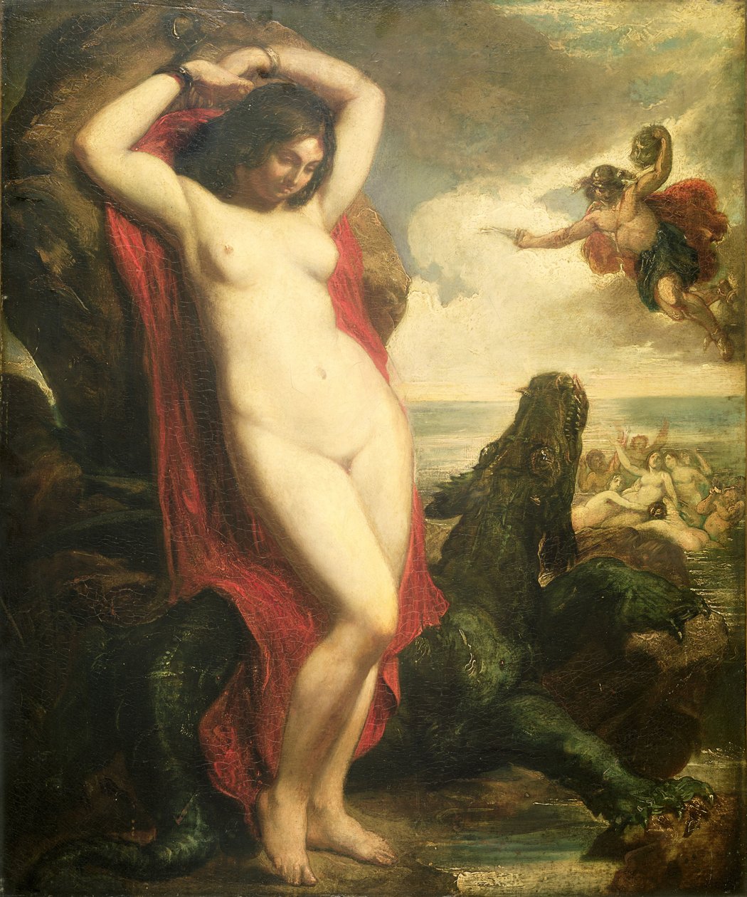 Andromeda ja Perseus, n. 1840 (öljy kankaalle) tekijältä William Etty