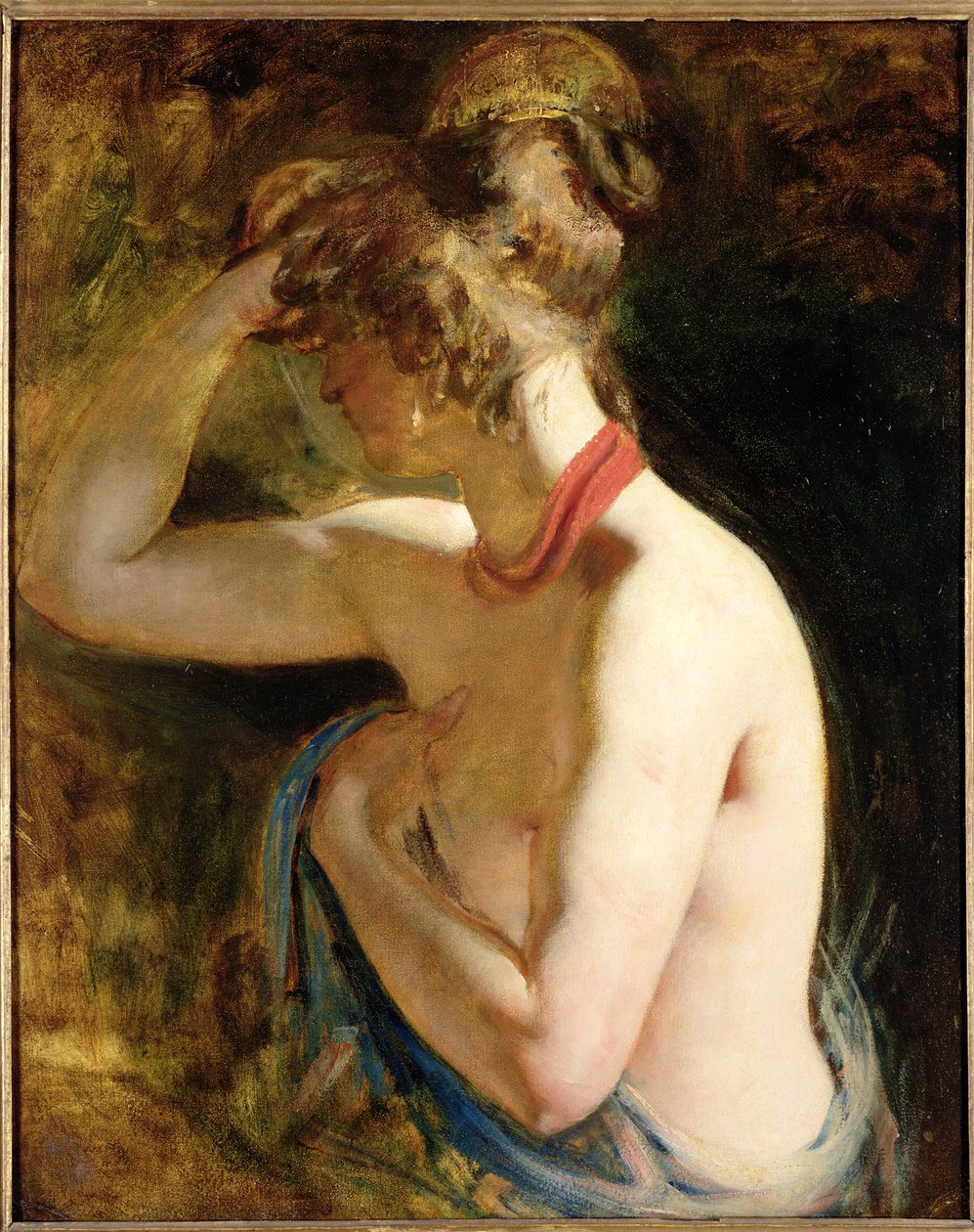 Puolipitkä alasti, oikea käsi päätä vasten tekijältä William Etty