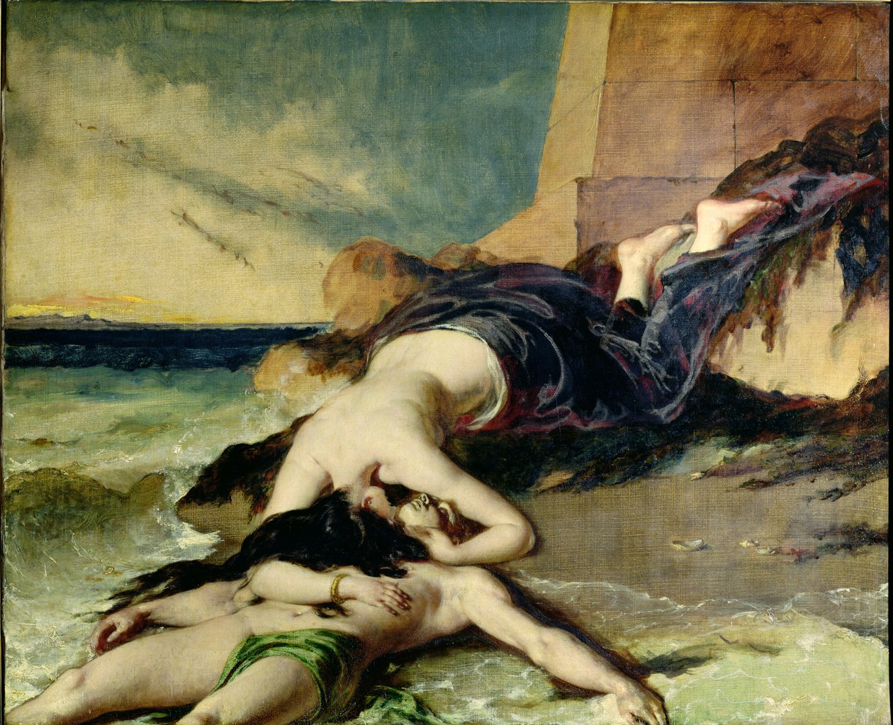 Sankari ja Leander (öljy kankaalle) tekijältä William Etty