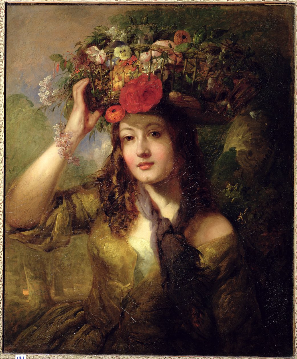 Miss Lewis kukkatyttönä (öljy kankaalle) tekijältä William Etty
