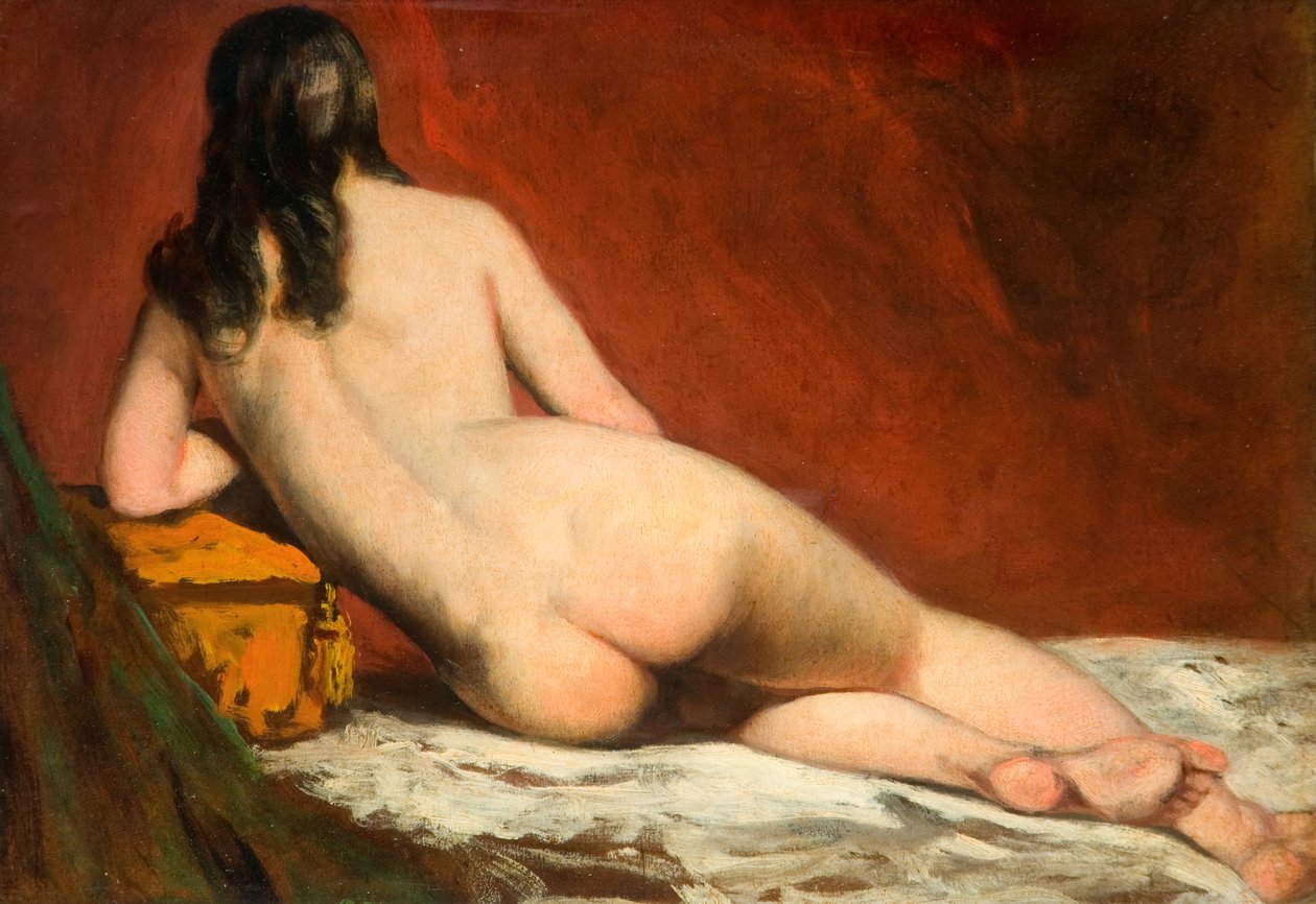 Alastontutkimus makuuasennosta, 1849. tekijältä William Etty