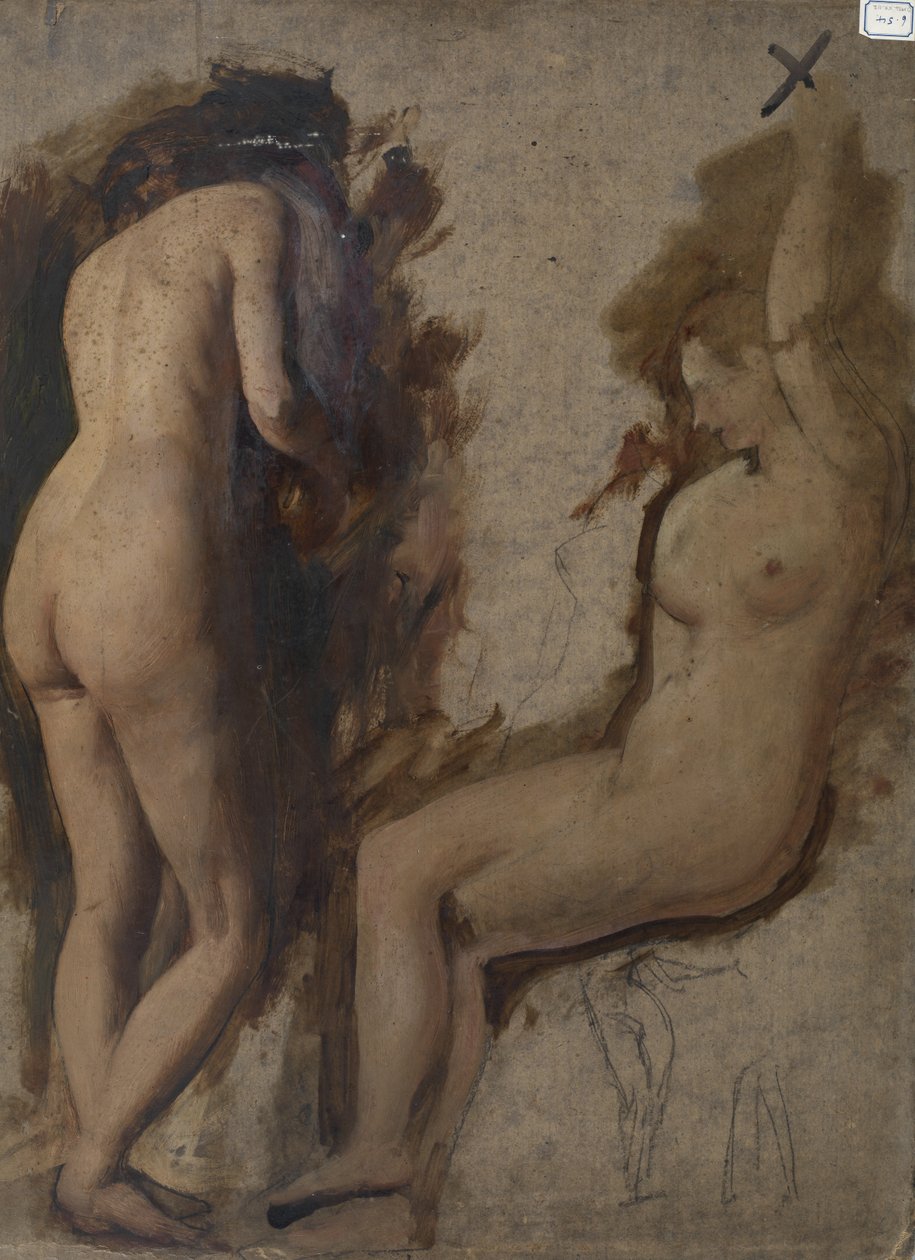 Tutkimus figuurikoostumuksesta – kaksi naislakia tekijältä William Etty