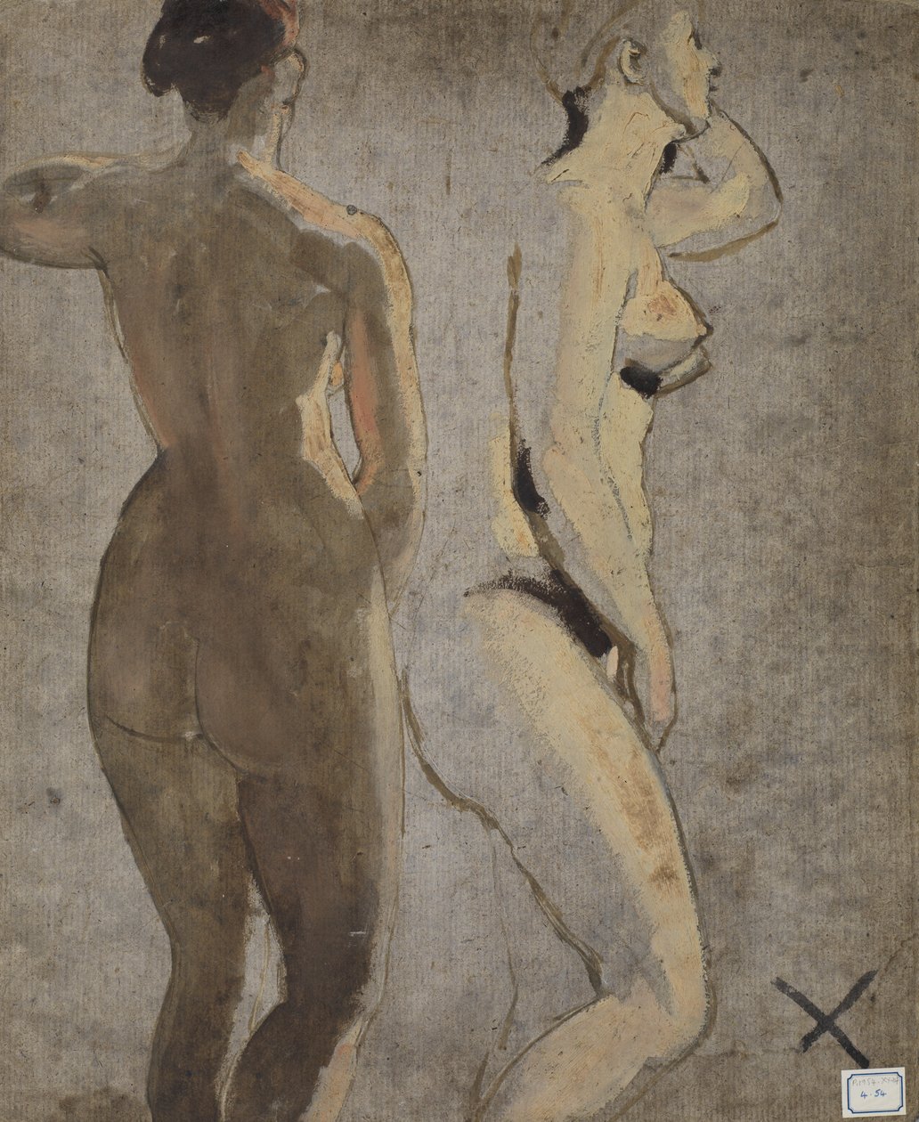 Kaksi seisovaa naislakia tekijältä William Etty
