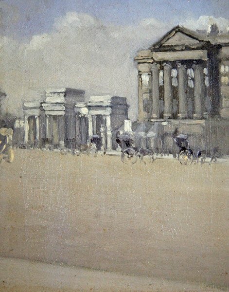 Hyde Park Corner, n. 1892 (öljy kankaalle) tekijältä William Evelyn Osbourne