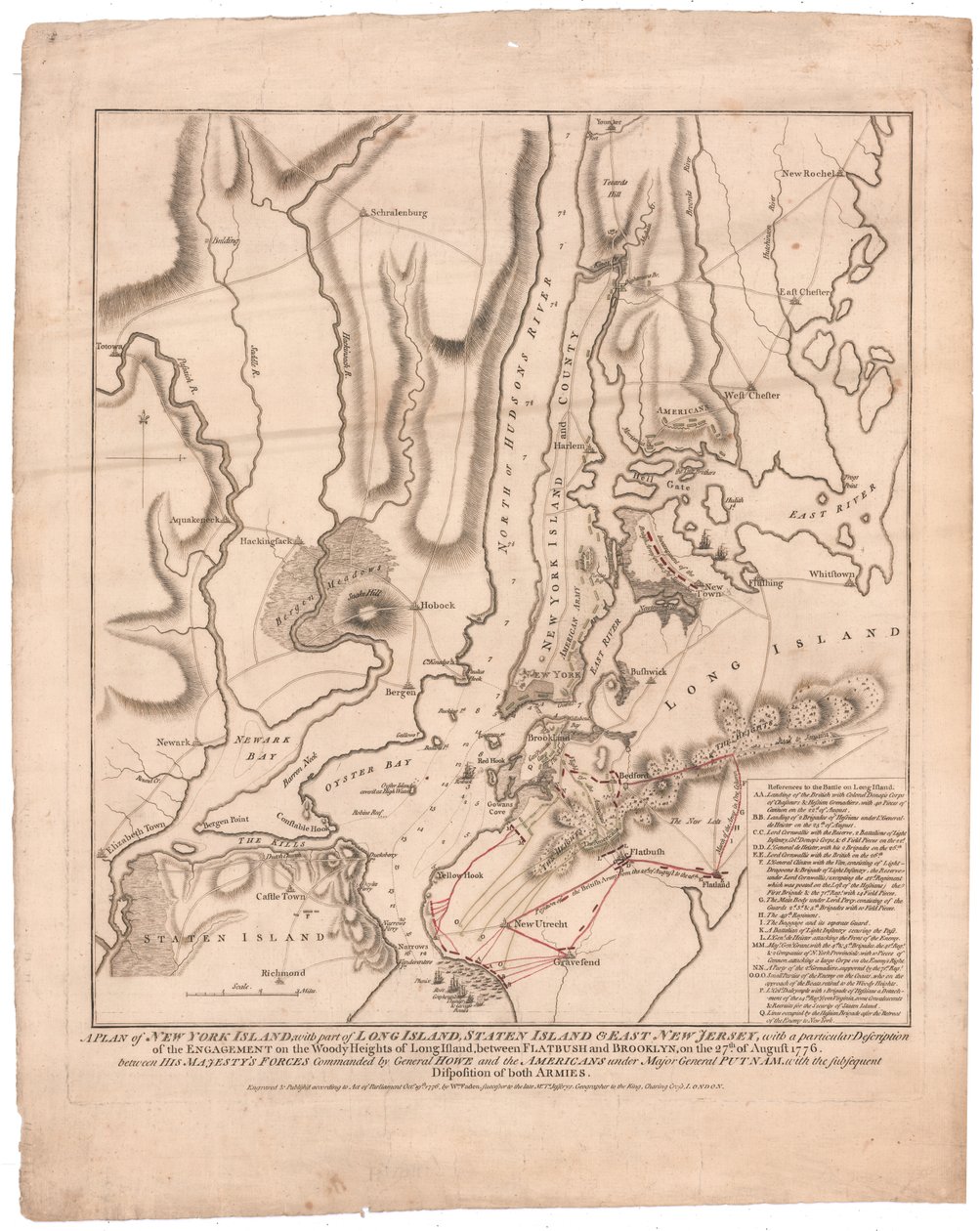 New Yorkin saaren suunnitelma tekijältä William Faden