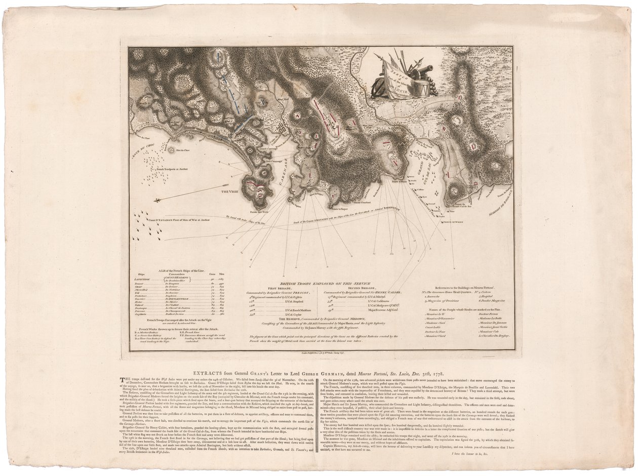 Plan of Ste. Fadenin Lucie tekijältä William Faden