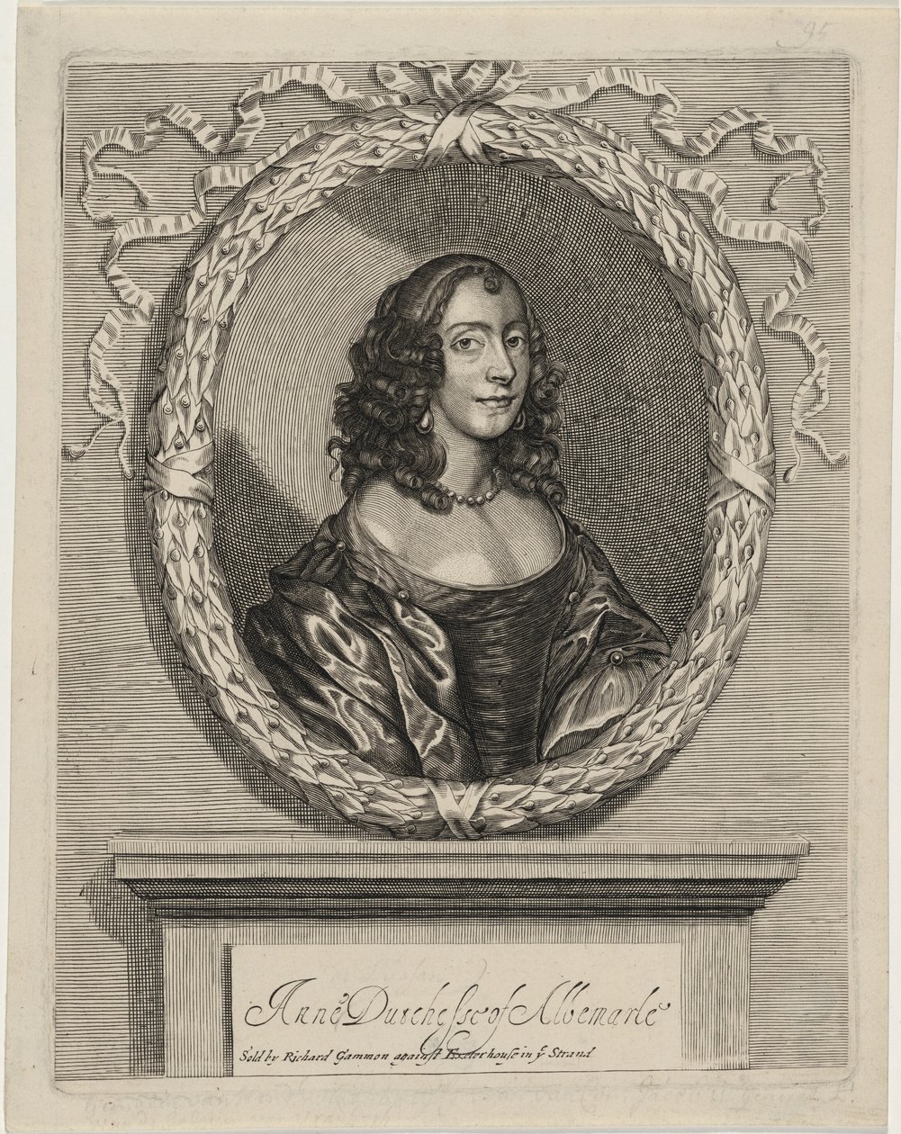 Anne, Albemarlen herttuatar tekijältä William Faithorne