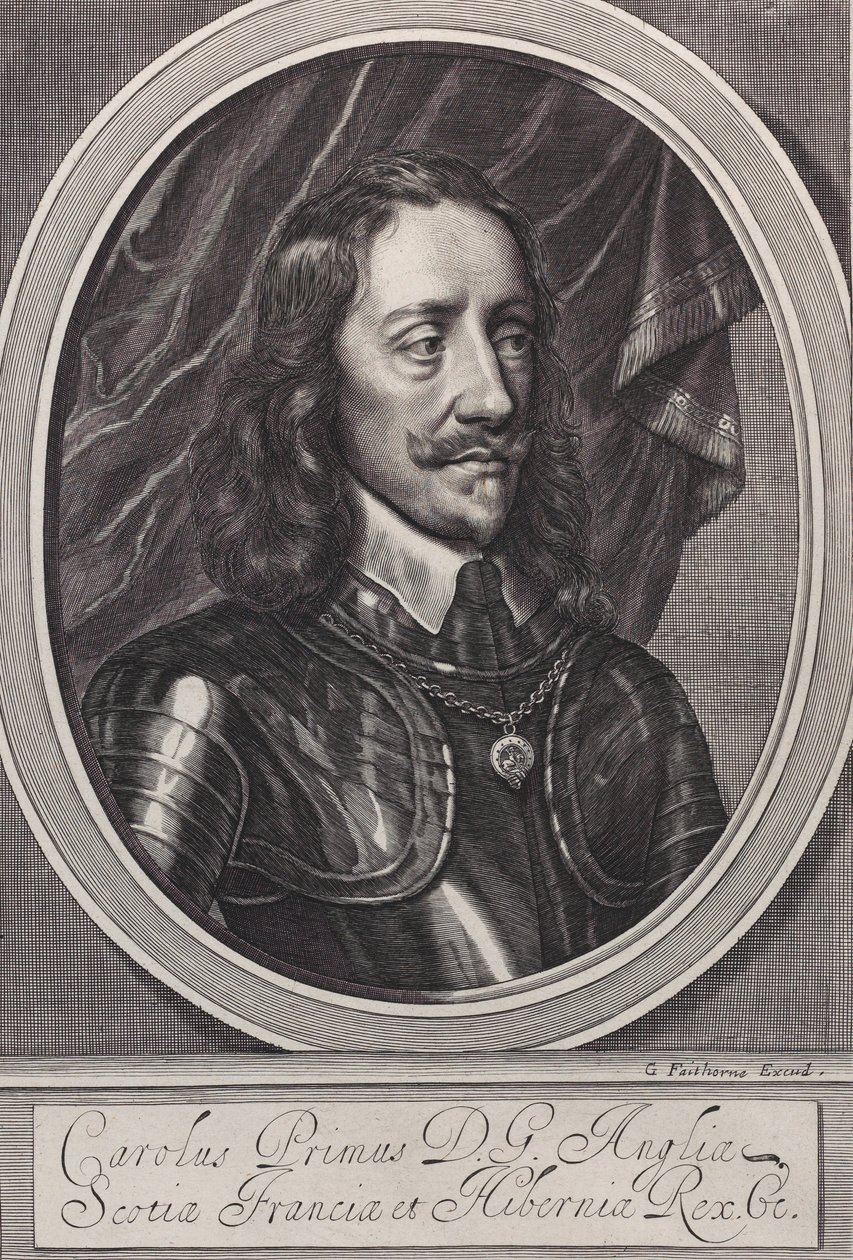 Kuningas Kaarle I, n. 1658.. tekijältä William Faithorne