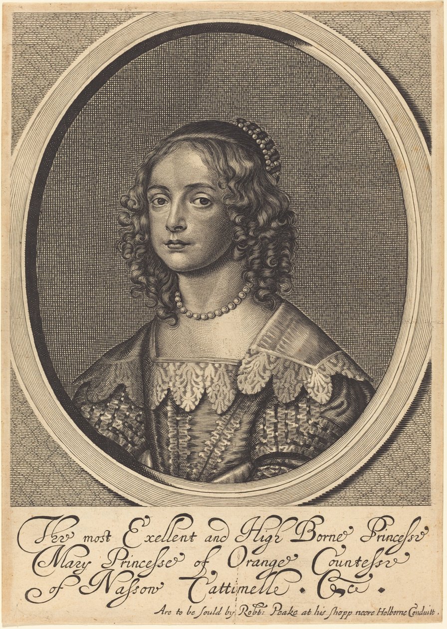 Mary, Orangen prinsessa tekijältä William Faithorne after Sir Anthony van Dyck