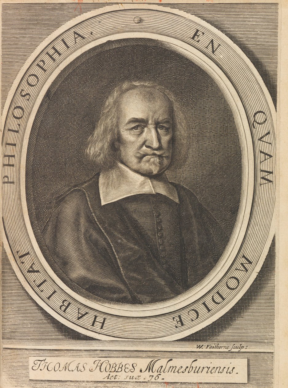Thomas Hobbesin muotokuva 1588-1679, 1642. tekijältä William Faithorne the Elder