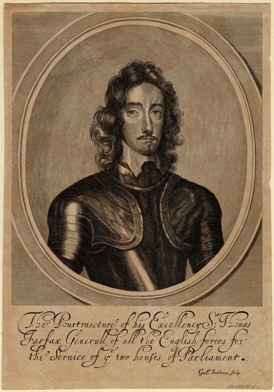 Thomas Fairfax, Cameronin lordi Fairfaxin kolmas, 1645 tekijältä William Faithorne the Elder