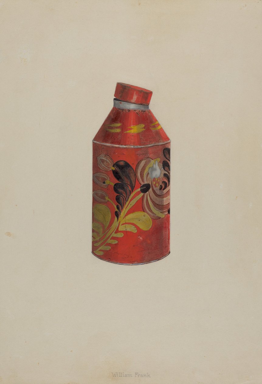 Toleware Tea Caddy, c. 1938. tekijältä William Frank