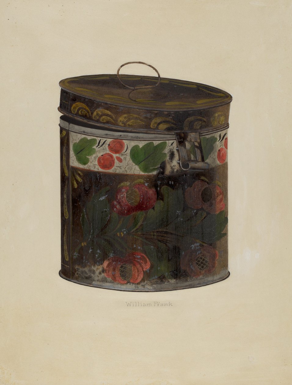 Toleware Tin Cannister, c. 1937. tekijältä William Frank