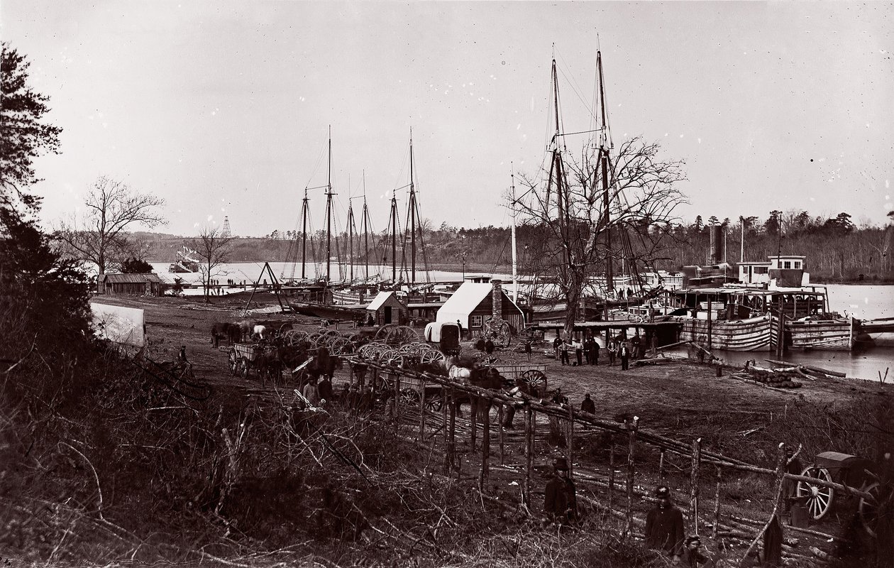 Broadway Landing, Appomattox River, 1864. tekijältä William Frank Browne