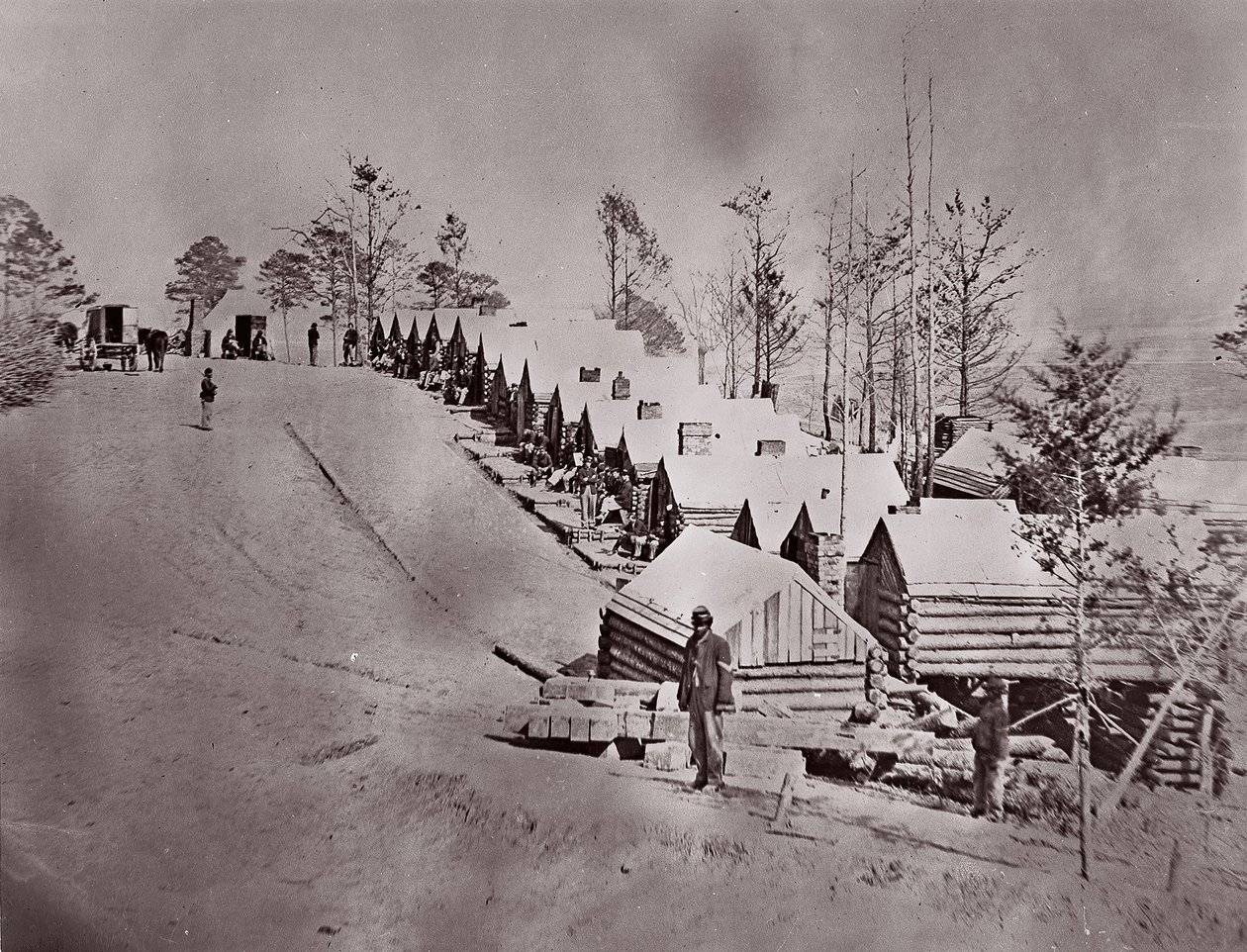 Broadway Landing, Appomattox River, 1864. tekijältä William Frank Browne