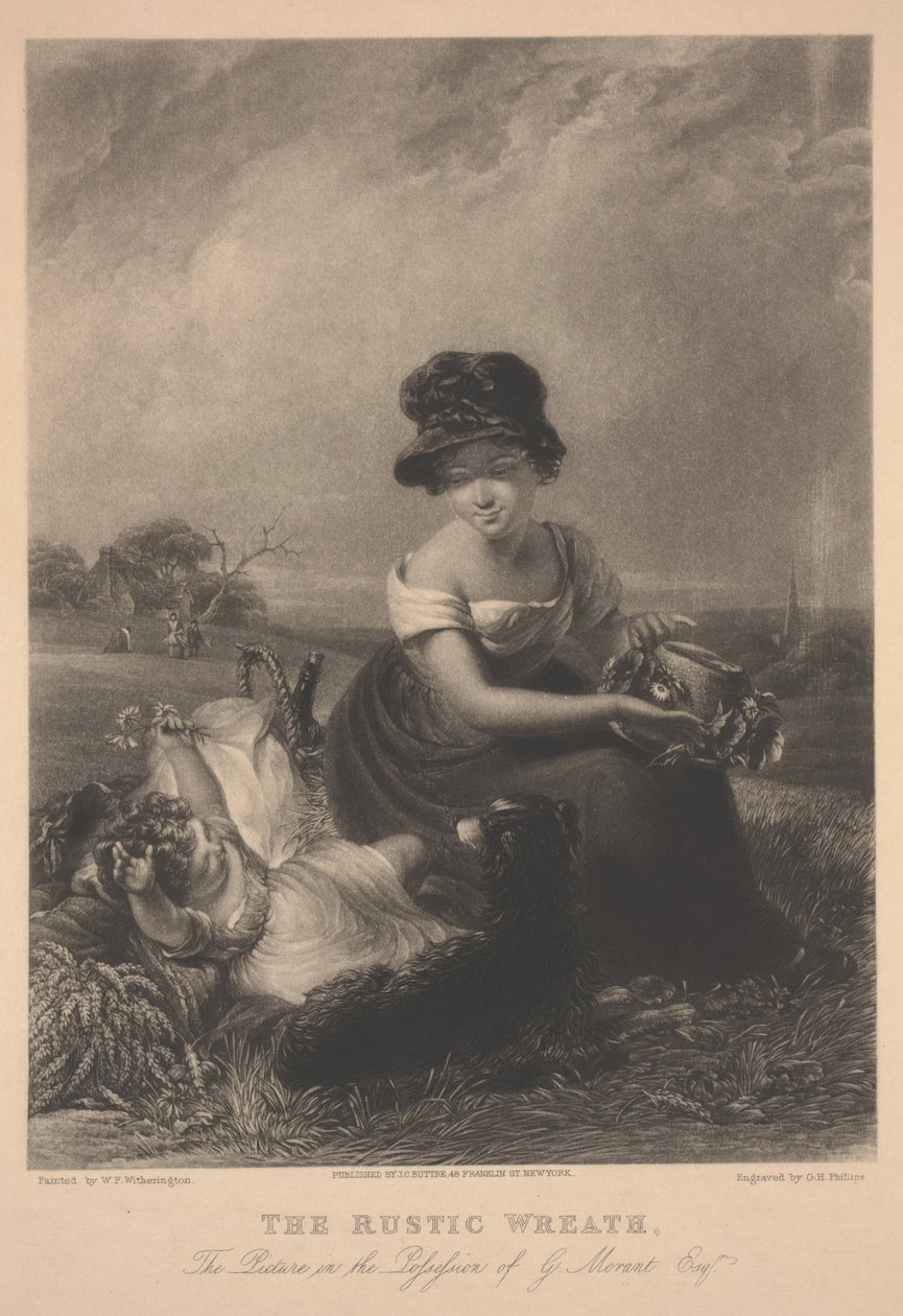 Maalaismainen seppele, G.H. Phillipsin tekemä vedos. tekijältä William Frederick Witherington