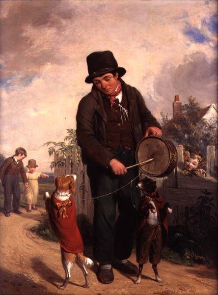 The Strolling Player (öljy paneelissa) tekijältä William Frederick Witherington