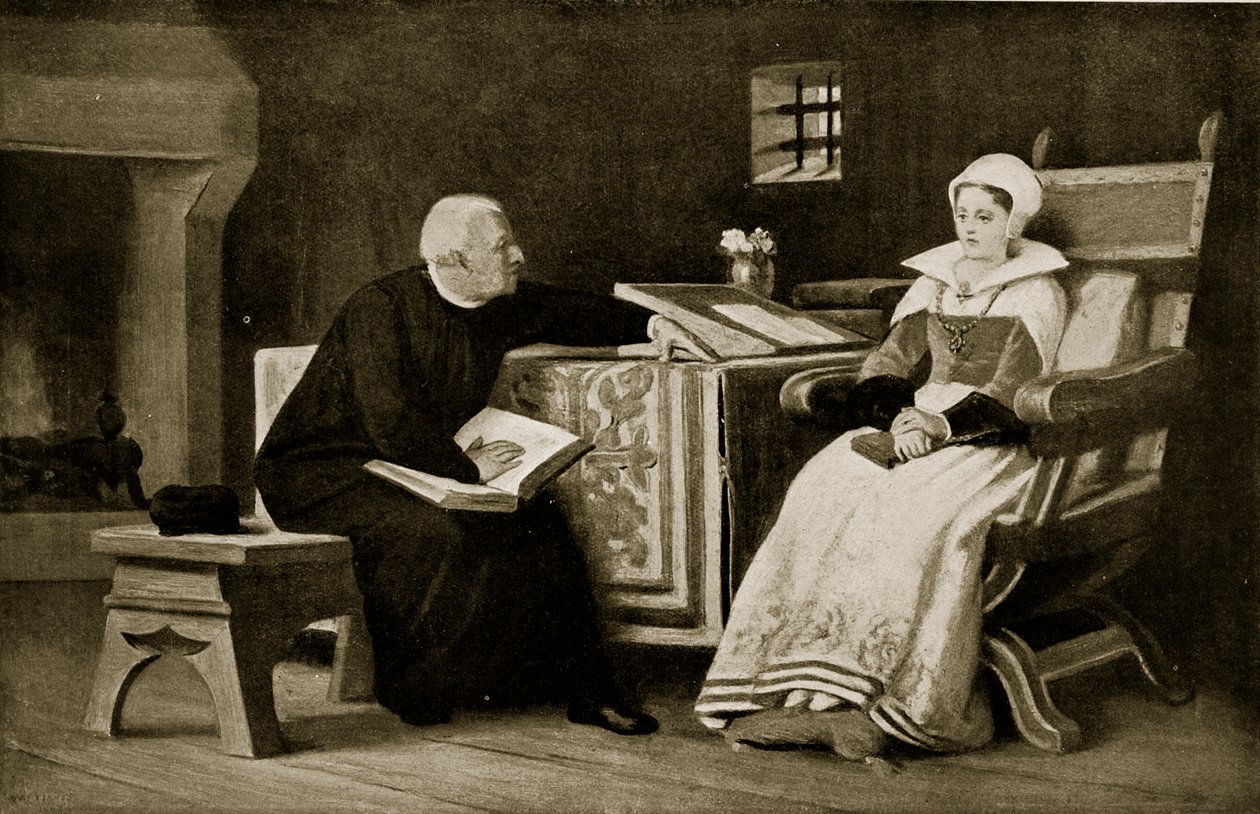 Lady Jane Grey vankilassa, kuvitus teoksesta 