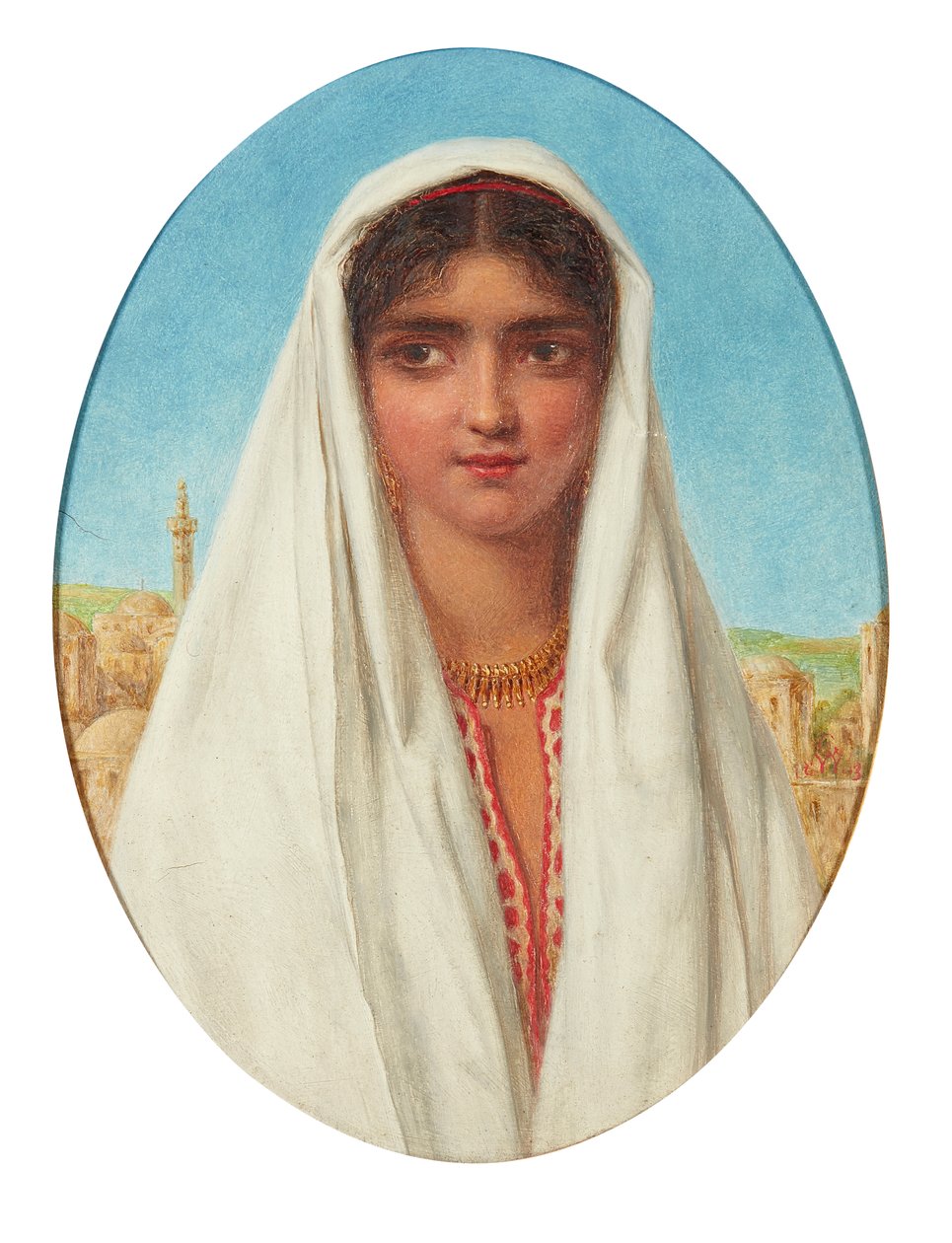 Arabitytön muotokuva (öljy paneelissa) tekijältä William Gale
