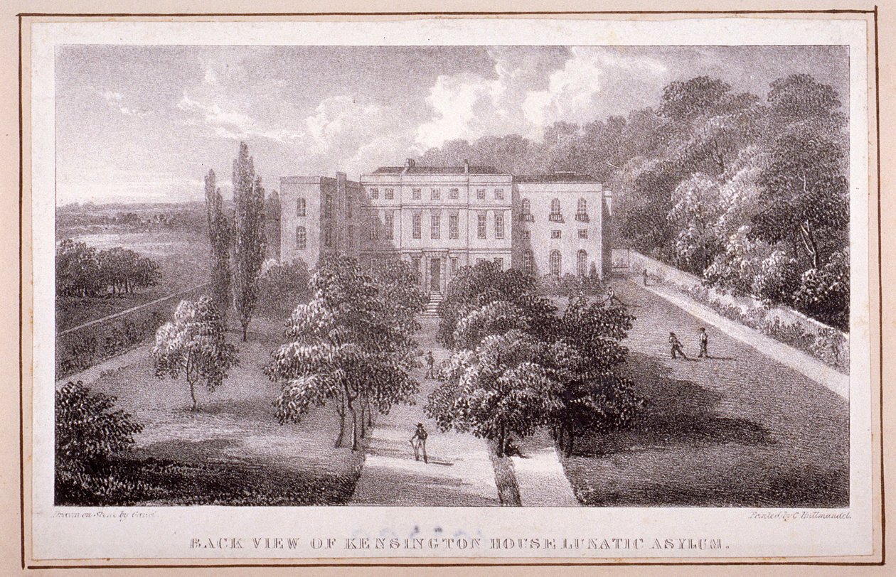 Näkymä Kensington House Lunatic Asylumista, n. 1830 tekijältä William Gauci