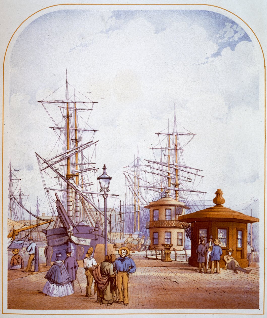 Waterloo Docks, Liverpool, 1864 tekijältä William Gawin Herdman