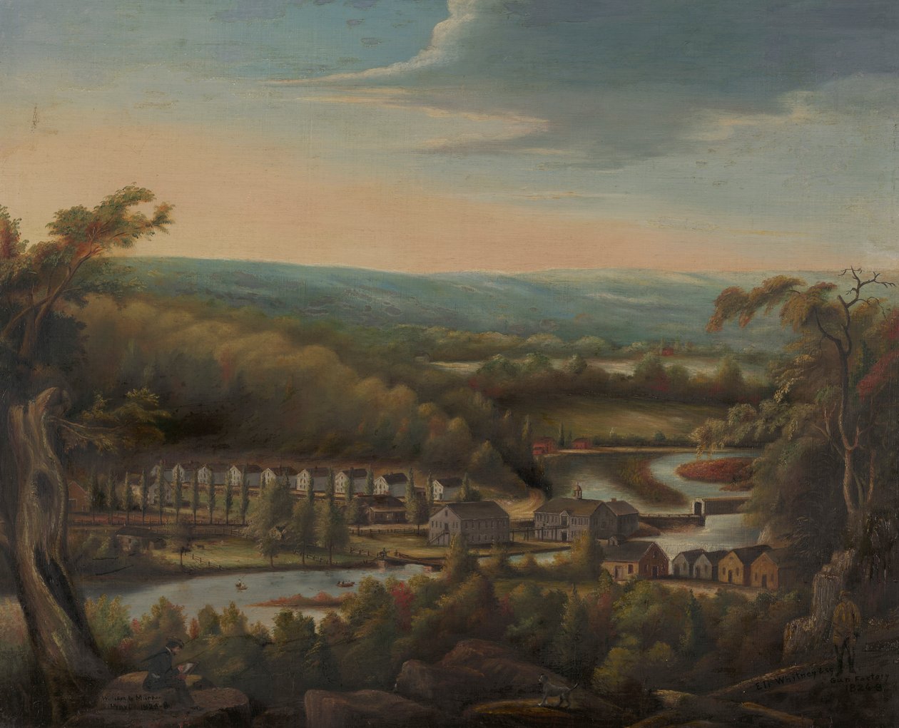 Eli Whitney Gun Factory, versio: Blacksmith Shoeing Horse tekijältä William Giles Munson