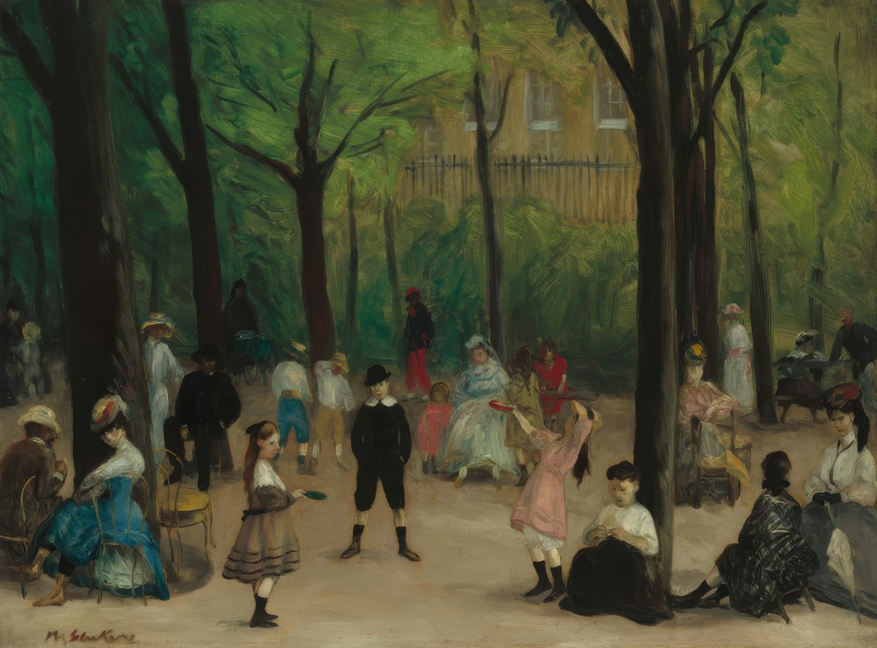 Luxemburgin puutarha tekijältä William Glackens